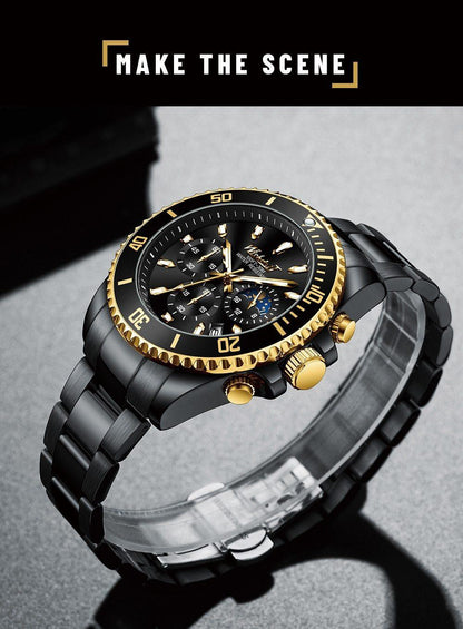 TREND New Men's Elegant Watch Waterproof And Scratch Resistant Stylish Stainless Steel Durable Wrist Watch