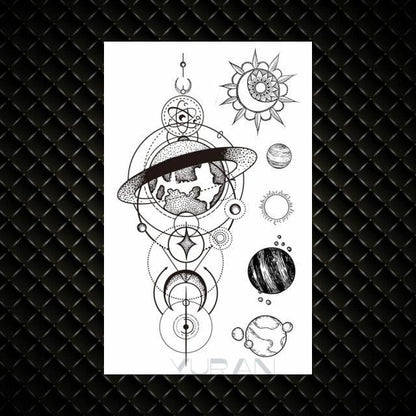 Fashion Small Sexy Black Temporary Waterproof Tattoo Cute Star Heart Tattoos Sticker Body Finger Tattoo For Kids Womens