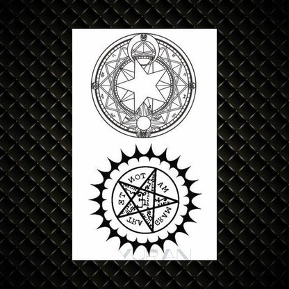 Fashion Small Sexy Black Temporary Waterproof Tattoo Cute Star Heart Tattoos Sticker Body Finger Tattoo For Kids Womens