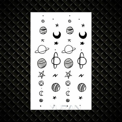 Fashion Small Sexy Black Temporary Waterproof Tattoo Cute Star Heart Tattoos Sticker Body Finger Tattoo For Kids Womens