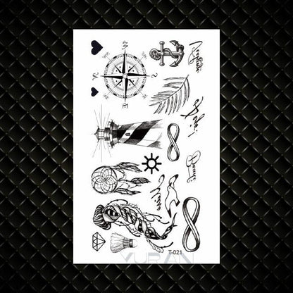 Fashion Small Sexy Black Temporary Waterproof Tattoo Cute Star Heart Tattoos Sticker Body Finger Tattoo For Kids Womens