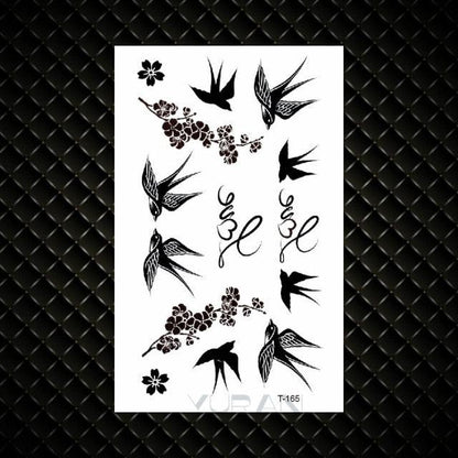 Fashion Small Sexy Black Temporary Waterproof Tattoo Cute Star Heart Tattoos Sticker Body Finger Tattoo For Kids Womens
