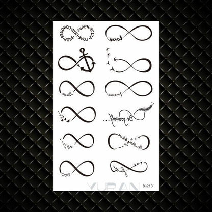 Fashion Small Sexy Black Temporary Waterproof Tattoo Cute Star Heart Tattoos Sticker Body Finger Tattoo For Kids Womens