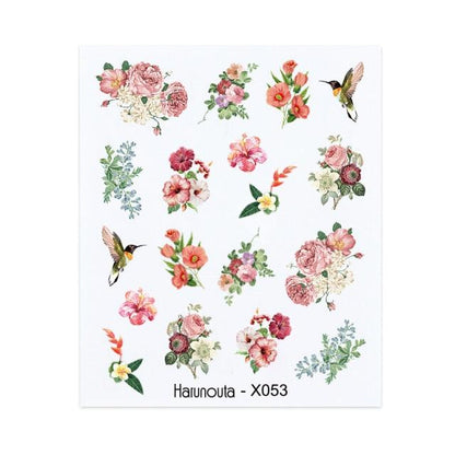 Geometry Line Stripe Nail Sticker Floral Butterfly Design Water Decals Slider Wraps Decoration Nail Art Accessories Water Transfer Nail Decals Sticker For Pretty Girl Self-Adhesive Nail Decals Designer Nail Stickers for Acrylic Decal Decoration
