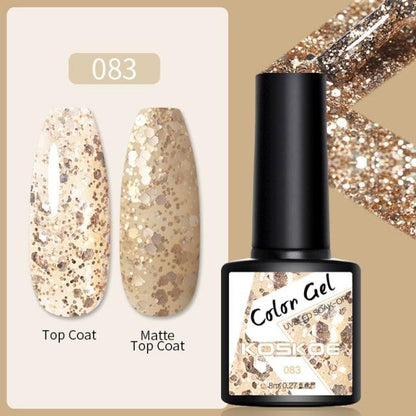 Spring Summer Nail Gel Polish Colorful UV LED Diamond Stylish Glossy and Matte Fashion Design For Womens