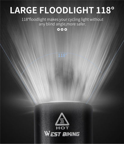 Front Bicycle Light USB Rechargeable LED Bike Light Waterproof Cycling Headlight Climbing Safety Flashlight Lamps Bike Light Super Bright Bicycle Light Easy To Install Fits All Bikes Headlights With Modes