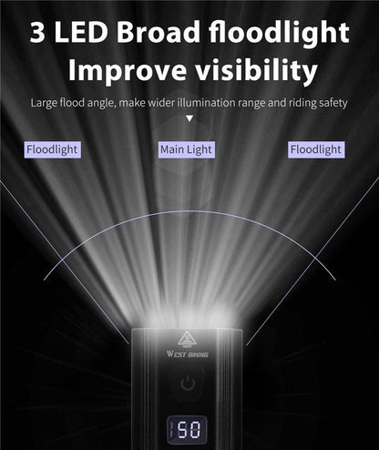 Front Bicycle Light USB Rechargeable LED Bike Light Waterproof Cycling Headlight Climbing Safety Flashlight Lamps Bike Light Super Bright Bicycle Light Easy To Install Fits All Bikes Headlights With Modes