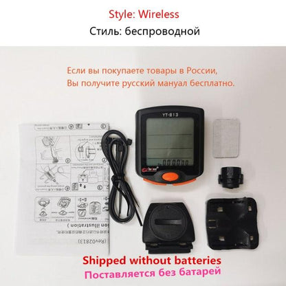 Bike Speed Meter Digital Bike Computer Multifunction Waterproof Sports Sensors Bicycle Computer Speedometer Waterproof 4 Line Display Odometer Cycling Multi Function Design