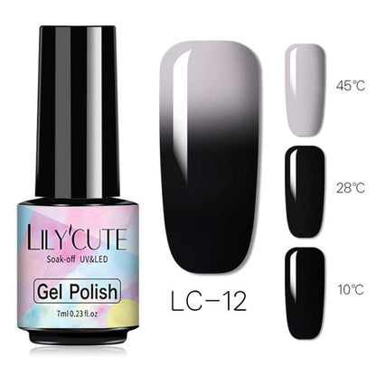 New 2022Fashion  Womens 3-layers Color Changing Gel Nail Polish Long Lasting UV Chameleon Popular Colorful Design For Womens and Girls