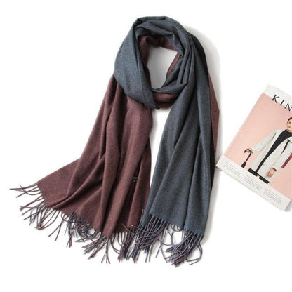 Fashion Winter Solid Soft Scarf Cashmere Lightweight Scarves Shawls Cashmere Escharpe Scarfs Lightweight Shawls Hijabs Shawls Escharpe Elegant Wrap Blanket Bandana Tassel For Lady