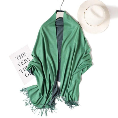 Fashion Winter Solid Soft Scarf Cashmere Lightweight Scarves Shawls Cashmere Escharpe Scarfs Lightweight Shawls Hijabs Shawls Escharpe Elegant Wrap Blanket Bandana Tassel For Lady