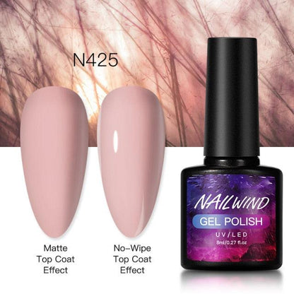 New Womens Fashion Gel Nail Polish UV LED Semi Permanent Matt Glossy Effect Luxury Manicure Design