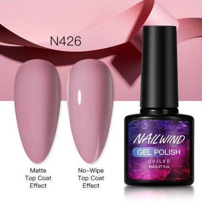 New Womens Fashion Gel Nail Polish UV LED Semi Permanent Matt Glossy Effect Luxury Manicure Design