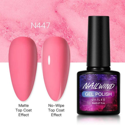 New Womens Fashion Gel Nail Polish UV LED Semi Permanent Matt Glossy Effect Luxury Manicure Design