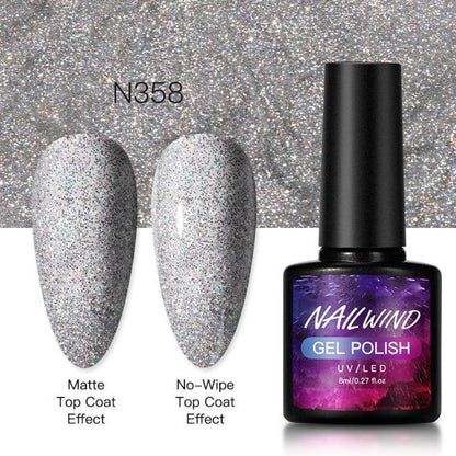 New Womens Fashion Gel Nail Polish UV LED Semi Permanent Matt Glossy Effect Luxury Manicure Design