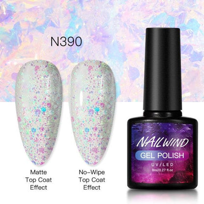 New Womens Fashion Gel Nail Polish UV LED Semi Permanent Matt Glossy Effect Luxury Manicure Design