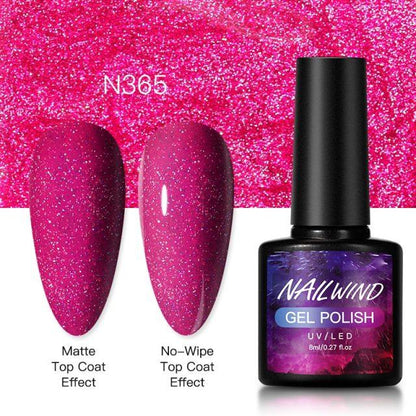 New Womens Fashion Gel Nail Polish UV LED Semi Permanent Matt Glossy Effect Luxury Manicure Design