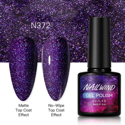 New Womens Fashion Gel Nail Polish UV LED Semi Permanent Matt Glossy Effect Luxury Manicure Design