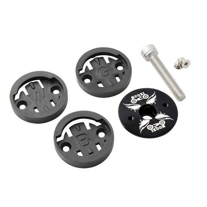 Bike Computer Mount Stem Top Cap Stopwatch Bracket Road Bicycle Speedometer Fixed Holder Base Universal Aluminum Riding Mobile Holder Connect Quickly System MTB Road Bicycle Handlebar