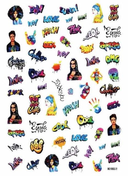 New Super Thin Self-Adhesive  Letter 3d Nail Decal Stickers Manicure Nail Art Decoration Accessories Holographic Old English Character Nail Self-Adhesive Sticker English Font Design Manicure Design Water Sliders Decorations Accessories