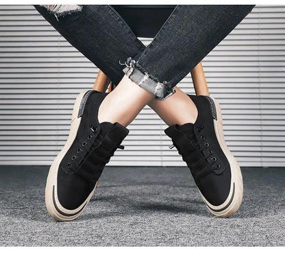 Canvas Men's Comfortable All-match Sneakers Breathable Cloth Casual Sports Flats Men Lightweight Outdoor Walking Sneakers Modern Design
