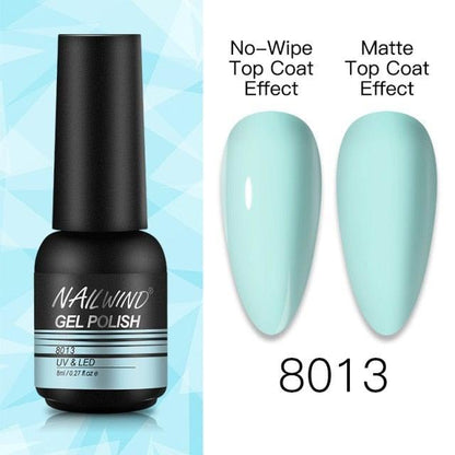 NEW TREND Modern fashion Red Gel Nail Polish For Nails  Permanent UV LED 8ml Matte Glossy High Quality Fashion Design For Women and Ladies
