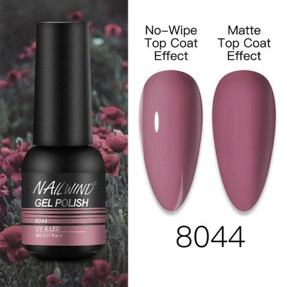 NEW TREND Modern fashion Red Gel Nail Polish For Nails  Permanent UV LED 8ml Matte Glossy High Quality Fashion Design For Women and Ladies