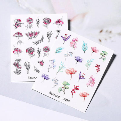 Nails Sticker Nail Art Decorations Flowers Leaves Decals Water Transfer Sliders Woman Face Fruit Foil Manicures Wraps  Water Transfer Nail Decals Sticker For Pretty Girl Self-Adhesive Nail Decals Designer Nail Stickers for Acrylic Decal