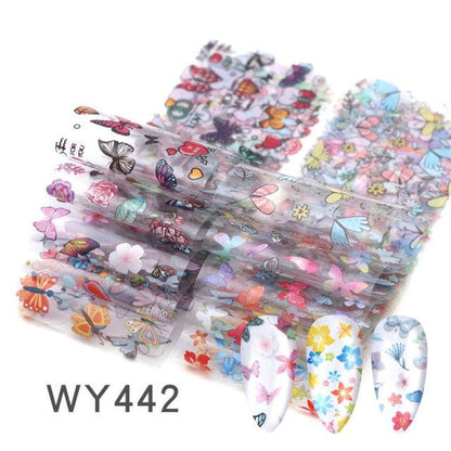 Holographic Nail Foil Transfer Set Sticker Decal Nail Art Foils Designer Marble Nail Decoration Sliders Wraps Manicure  Women Kids Girls Manicure Decoration Nail Art Supplies 3D Self-Adhesive Nail Decals Designer Nail Stickers for Acrylic Nails