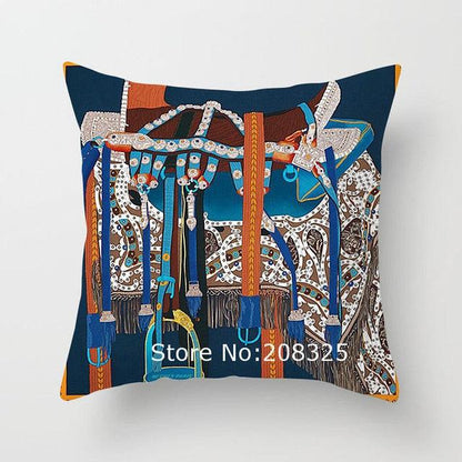 New Horse Cushion Cover Short Plus Luxury Horse Cotton Linen Decorative Pillowcase Cushion Decorative Pillows  Covers for Home Sofa Couch Car Bedrooms 45x45cm