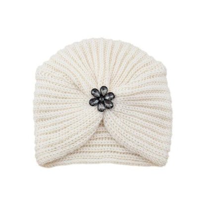 Luxury Fashion Ready To Wear Soft Cashmere Muslim Inner Hijab Caps Turban Cashmere Cross Elegant Wrap Head Hat Wool Lightweight Knitting Hijab Bonnet Cap For Women