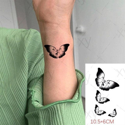 Waterproof Temporary Tattoo Lavender Stickers Butterfly Flower Luxury Small Tattoo For Body Arm
