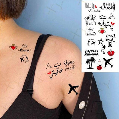 3D Butterfly Waterproof Temporary Tattoo Sticker Snake Flowers Elegant Small Popular Tattoo For Womens Mens