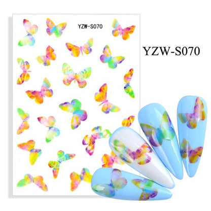 Water Decal Nail Art Decorations Nail Sticker Tattoo Full Cover Beauty Decals Manicure Supplies Accessories  Women Kids Girls Manicure Decoration Nail Art Supplies 3D Self-Adhesive Nail Decals Designer Nail Stickers for Acrylic Nails