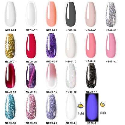 Diamond Gel Nail Polish Poly 15ml Semi Permanent UV Manicure Reflective Sparkling Luxury Shine Design For Women and Girls