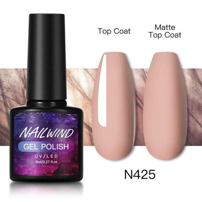 Luxury Womens Colorful Gel Nail Polish 8ml Semi Permanent UV/LED Glossy Effect Popular Design For Women and Girls in Fashion Style