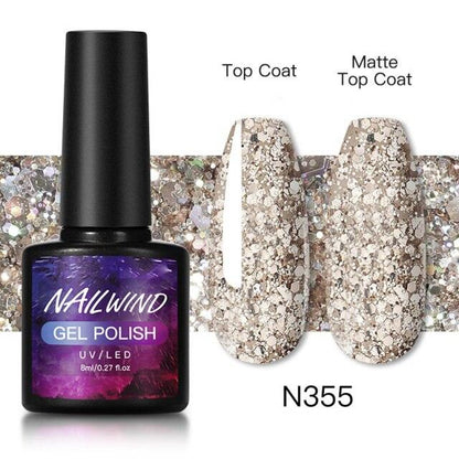 Luxury Womens Colorful Gel Nail Polish 8ml Semi Permanent UV/LED Glossy Effect Popular Design For Women and Girls in Fashion Style