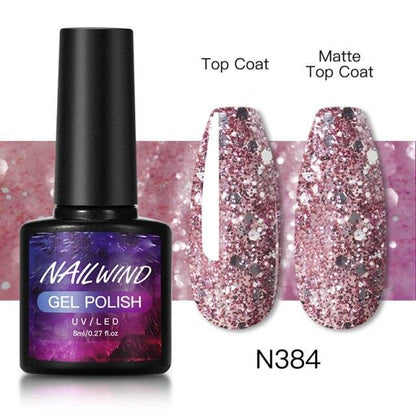 Luxury Womens Colorful Gel Nail Polish 8ml Semi Permanent UV/LED Glossy Effect Popular Design For Women and Girls in Fashion Style