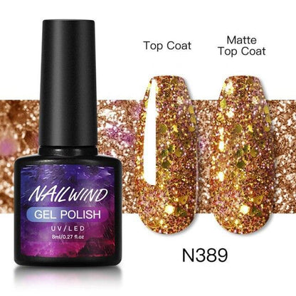 Luxury Womens Colorful Gel Nail Polish 8ml Semi Permanent UV/LED Glossy Effect Popular Design For Women and Girls in Fashion Style