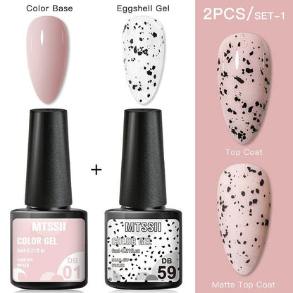 Luxury Gel Nail Polish Permanent Glossy Matte Egg Effect Elegant Stylish Eggshell Design For Women And Lady Nail Gel