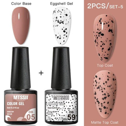 Luxury Gel Nail Polish Permanent Glossy Matte Egg Effect Elegant Stylish Eggshell Design For Women And Lady Nail Gel