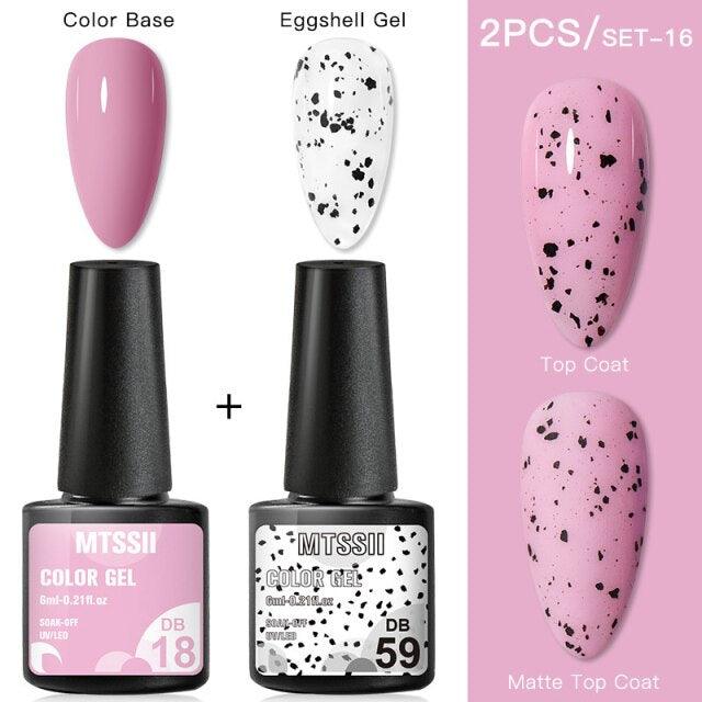 Luxury Gel Nail Polish Permanent Glossy Matte Egg Effect Elegant Stylish Eggshell Design For Women And Lady Nail Gel