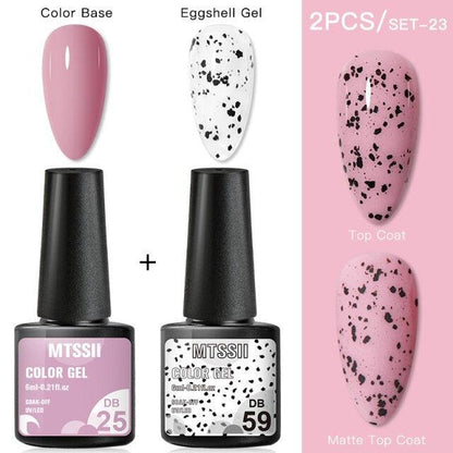 Luxury Gel Nail Polish Permanent Glossy Matte Egg Effect Elegant Stylish Eggshell Design For Women And Lady Nail Gel