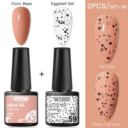 Luxury Gel Nail Polish Permanent Glossy Matte Egg Effect Elegant Stylish Eggshell Design For Women And Lady Nail Gel