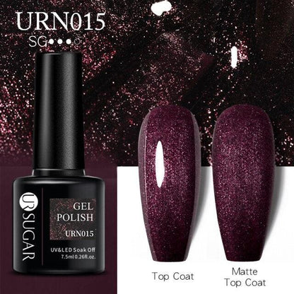 Matte Pink Blue Gel Nail Polish Semi Permanent LED Nail Art Design Elegant Warm Colors For Womens
