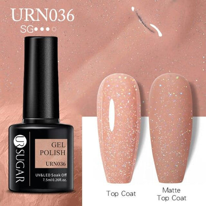Matte Pink Blue Gel Nail Polish Semi Permanent LED Nail Art Design Elegant Warm Colors For Womens