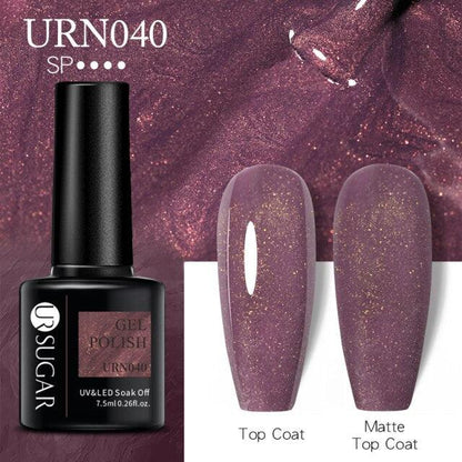 Matte Pink Blue Gel Nail Polish Semi Permanent LED Nail Art Design Elegant Warm Colors For Womens