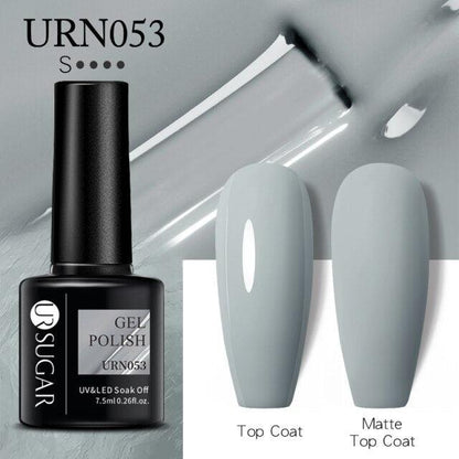 Matte Pink Blue Gel Nail Polish Semi Permanent LED Nail Art Design Elegant Warm Colors For Womens