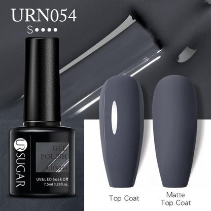 Matte Pink Blue Gel Nail Polish Semi Permanent LED Nail Art Design Elegant Warm Colors For Womens