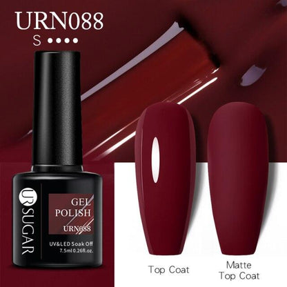 Matte Pink Blue Gel Nail Polish Semi Permanent LED Nail Art Design Elegant Warm Colors For Womens